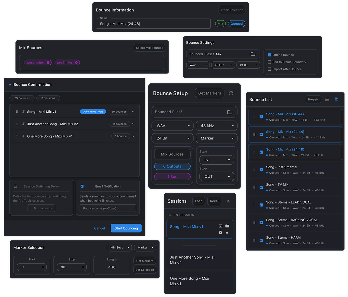 Fast Bounce app components overview
