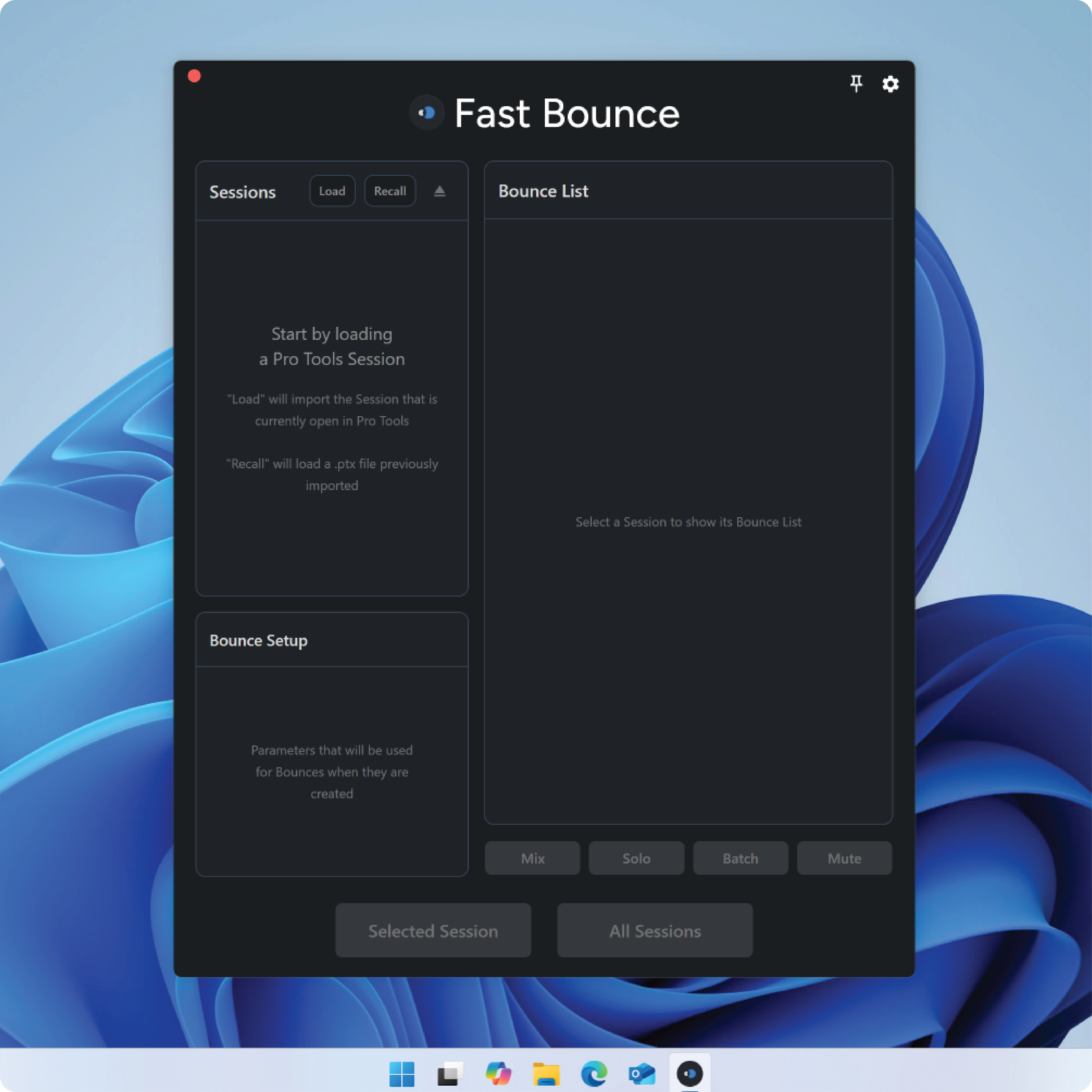 Fast Bounce for Windows - Dark Theme